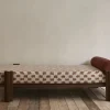 Pamono Daybed with Walnut Structure and Mixed Textile Upholstery with Brass by S+DLH> Seating|Daybeds & Chaises Lounges