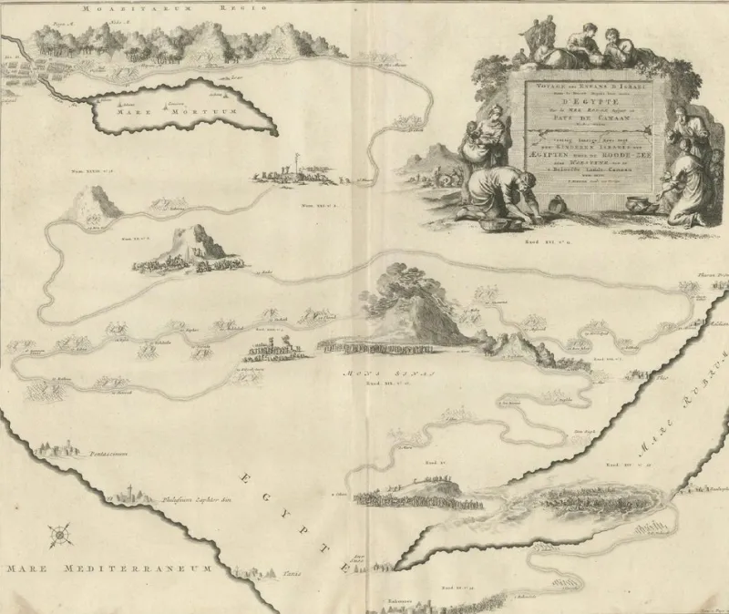 Online Pamono Decorative Map of the Holy Land by Pieter Mortier, 1700