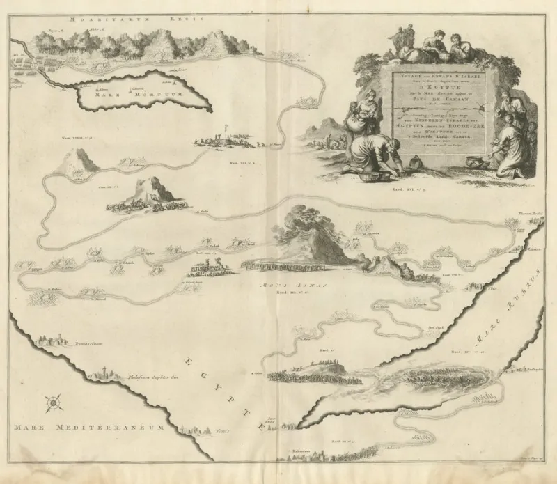 Online Pamono Decorative Map of the Holy Land by Pieter Mortier, 1700