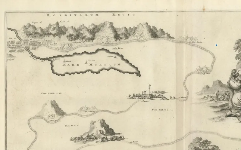 Online Pamono Decorative Map of the Holy Land by Pieter Mortier, 1700