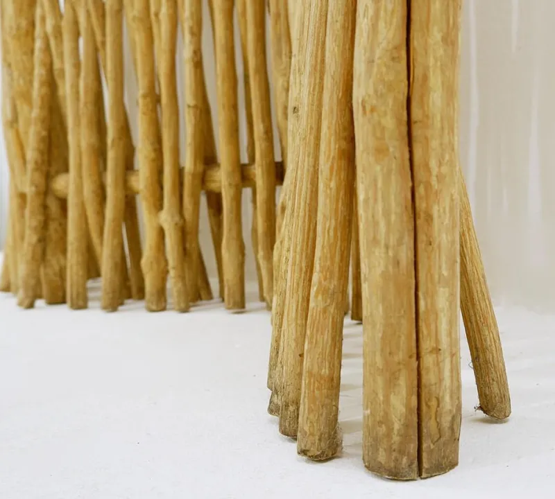Pamono Decorative 3-Panel Room Divider in Wood Branches> Room Dividers & Screens