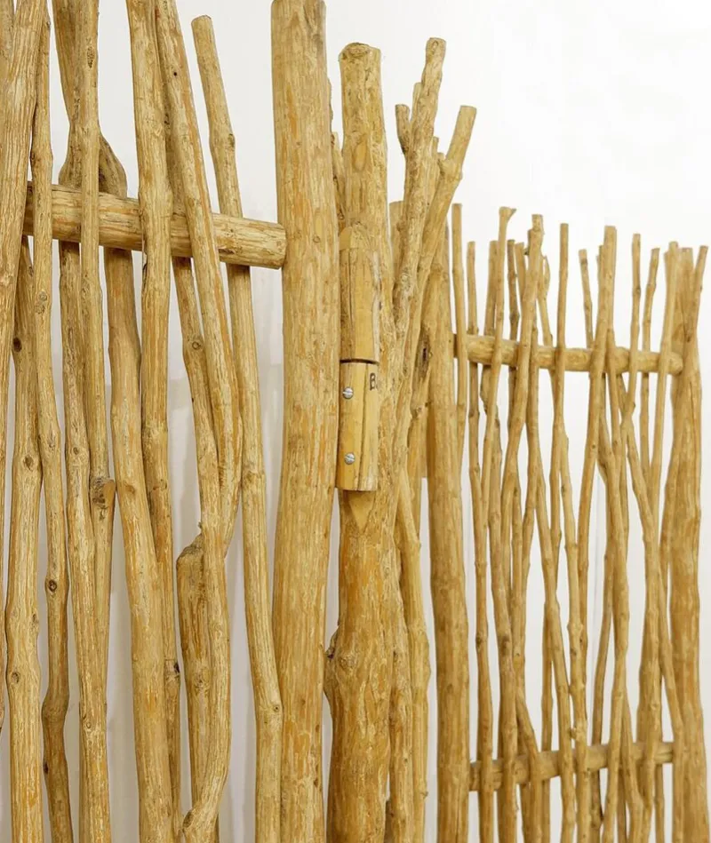 Pamono Decorative 3-Panel Room Divider in Wood Branches> Room Dividers & Screens