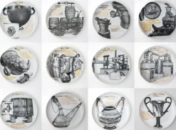 Discount Pamono Decorative Porcelain Plates by P. Fornasetti for Martini & Rossi, 1960s, Set of 12