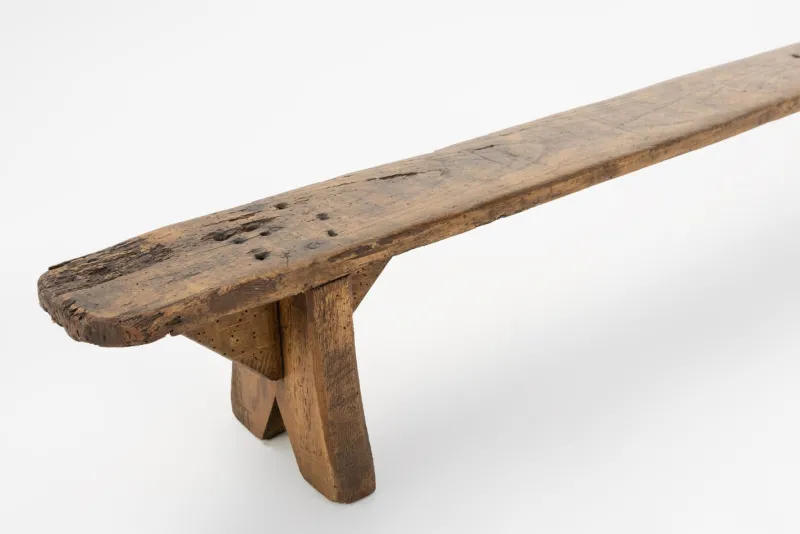 New Pamono Decorative Wooden Low Bench, France, 1850s
