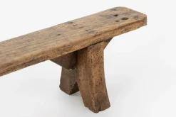 New Pamono Decorative Wooden Low Bench, France, 1850s