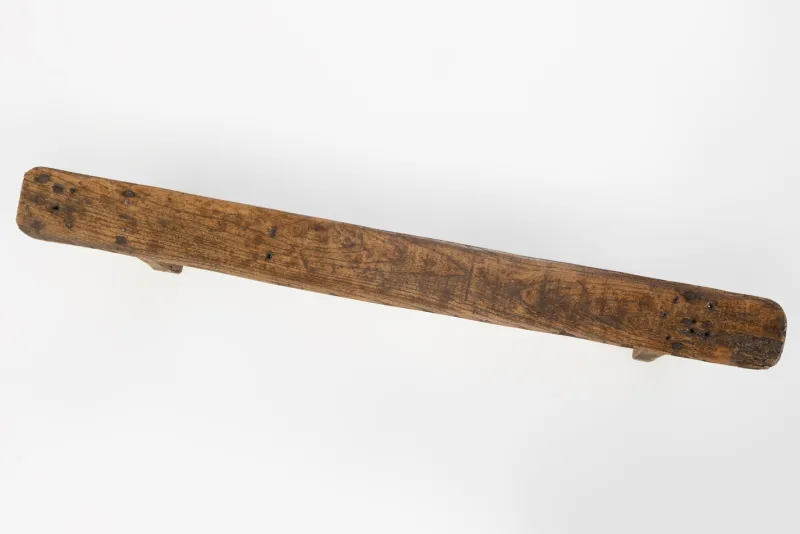 New Pamono Decorative Wooden Low Bench, France, 1850s