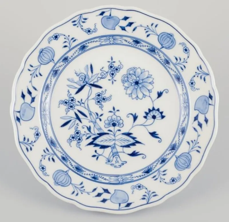 Pamono Deep Dinner Plates from Meissen, 1890s, Set of 3> Dinner Plates & Bowls
