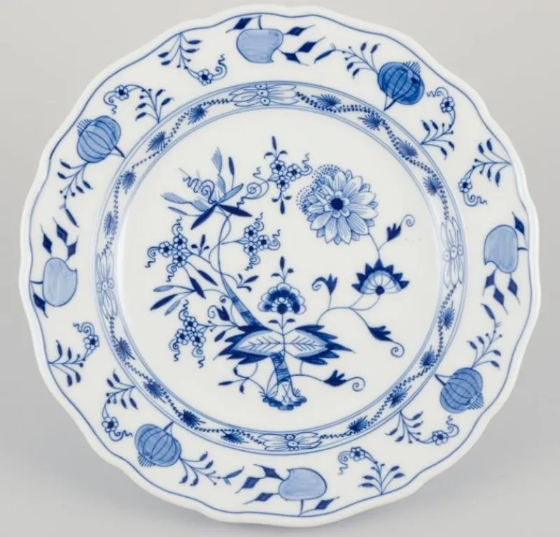 Pamono Deep Dinner Plates from Meissen, 1890s, Set of 3> Dinner Plates & Bowls