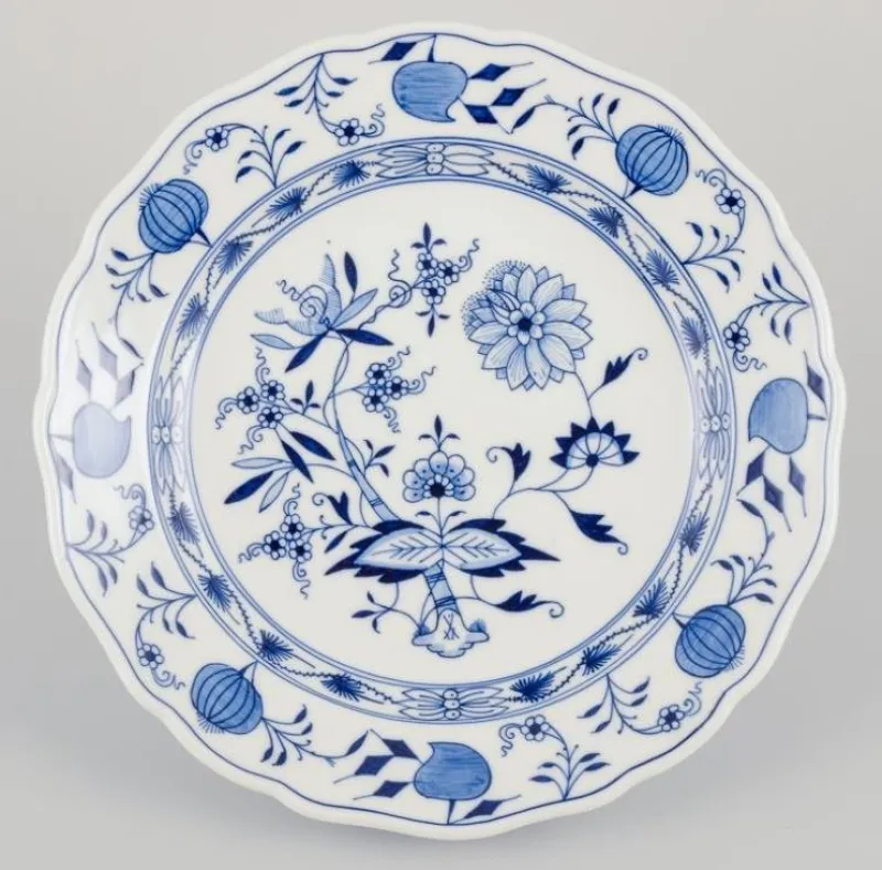 Pamono Deep Dinner Plates from Meissen, 1890s, Set of 3> Dinner Plates & Bowls