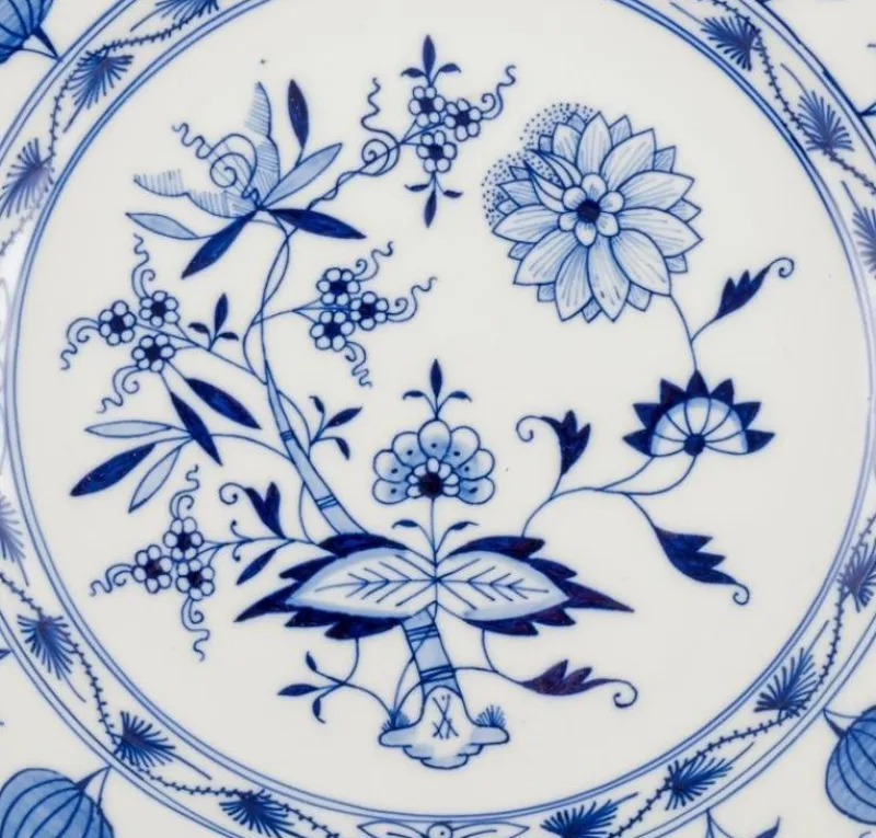 Pamono Deep Dinner Plates from Meissen, 1890s, Set of 3> Dinner Plates & Bowls