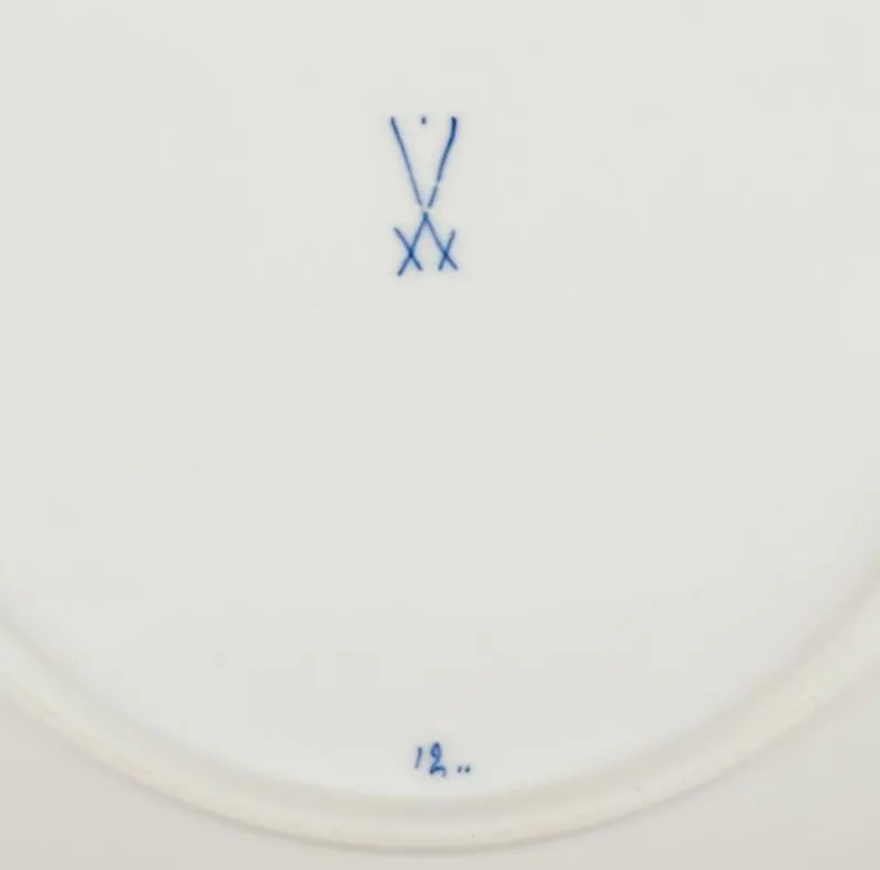 Pamono Deep Dinner Plates from Meissen, 1890s, Set of 3> Dinner Plates & Bowls