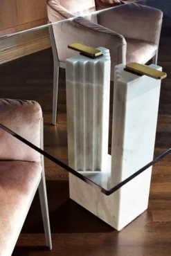Clearance Pamono Delfi Marble and Glass Table by Marcel Breuer and Carlo Scarpa for Cassina