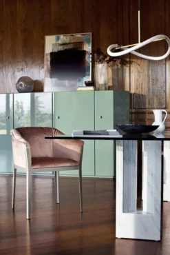 Clearance Pamono Delfi Marble and Glass Table by Marcel Breuer and Carlo Scarpa for Cassina