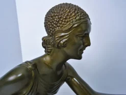 Sale Pamono Demetre Chiparus, Large Original Art Deco Sculpture, 1920s, Metal on Marble Base