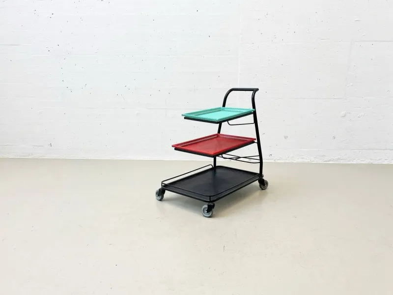 Online Pamono Demon Serving Trolley attributed to Mathieu Matégot, France, 1952s