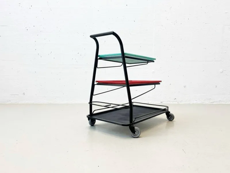 Online Pamono Demon Serving Trolley attributed to Mathieu Matégot, France, 1952s