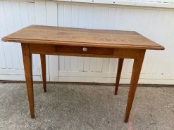 Sale Pamono Desk Table with 1 Drawer Oak Top 105x56cm, 1930s