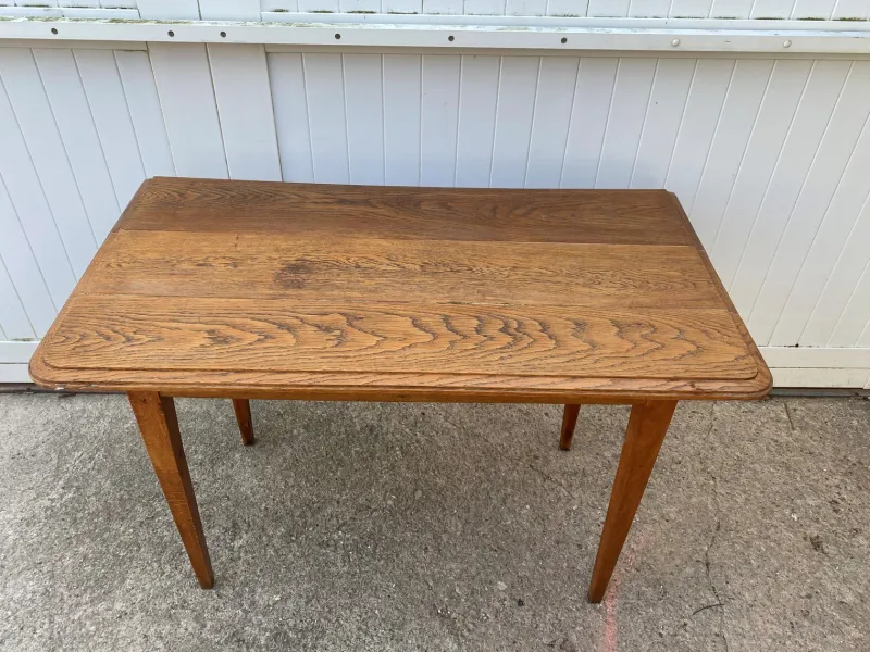 Sale Pamono Desk Table with 1 Drawer Oak Top 105x56cm, 1930s