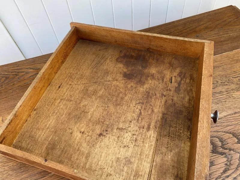 Sale Pamono Desk Table with 1 Drawer Oak Top 105x56cm, 1930s