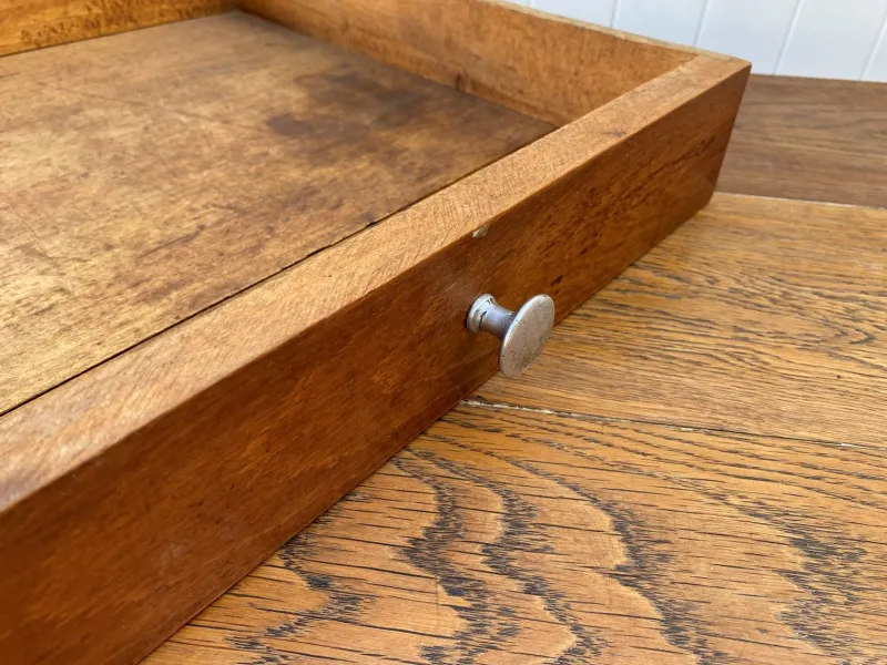 Sale Pamono Desk Table with 1 Drawer Oak Top 105x56cm, 1930s
