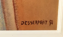 Pamono Desserprit Roger, Oil on Canvas, 1971><noscript><img width=