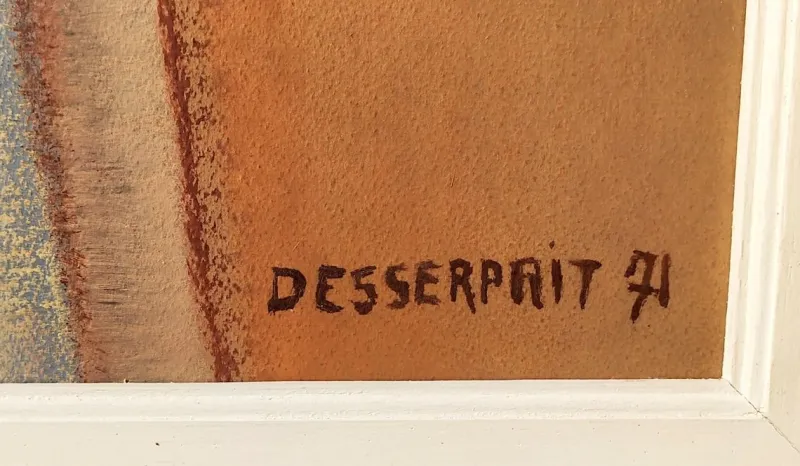Pamono Desserprit Roger, Oil on Canvas, 1971> Abstraction