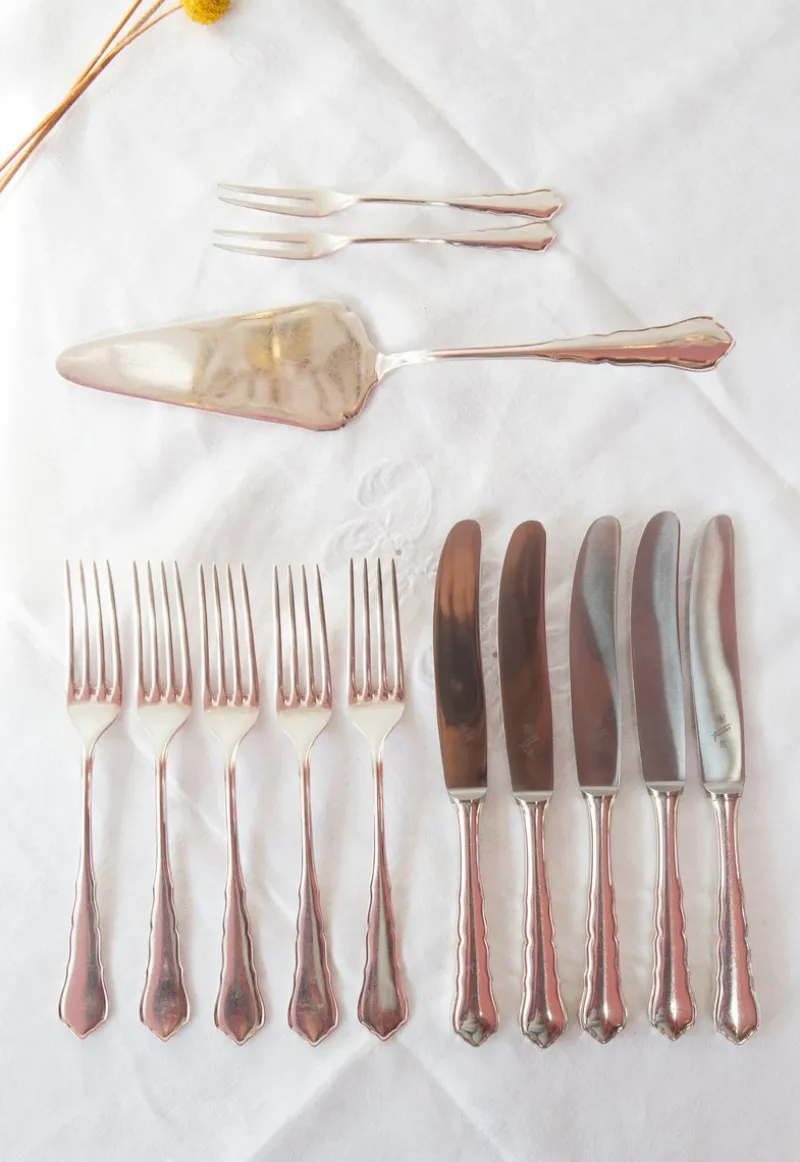 Pamono Dessert Cutlerly in 90/silver 800 from WMF, Set of 13> Cutlery & Serving Utensils