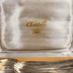 Pamono Dessert Forks attributed to Christofle, Paris, 1960s, Set of 12> Cutlery & Serving Utensils