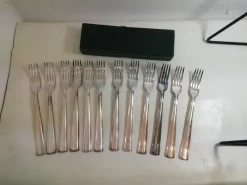 Pamono Dessert Forks by Gio Ponti for Arthur Krupp, Italy, 1940s, Set of 12> Cutlery & Serving Utensils