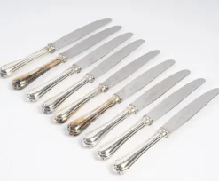 Pamono Dessert Knives from Christofle, 1980s, Set of 9><noscript><img width=