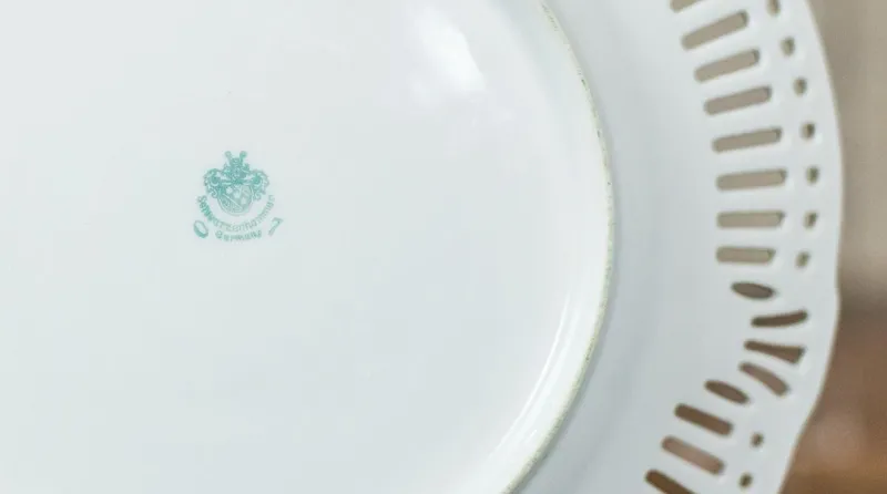Pamono Dessert Plates from Schwarzenhammer Bavaria, 1984, Set of 14> Dinner Plates & Bowls