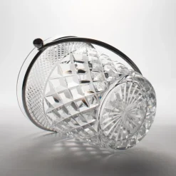 Pamono Diamond Cut Crystal Glass Ice Bucket from Val Saint Lambert, 1960s><noscript><img width=