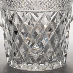 Pamono Diamond Cut Crystal Glass Ice Bucket from Val Saint Lambert, 1960s><noscript><img width=