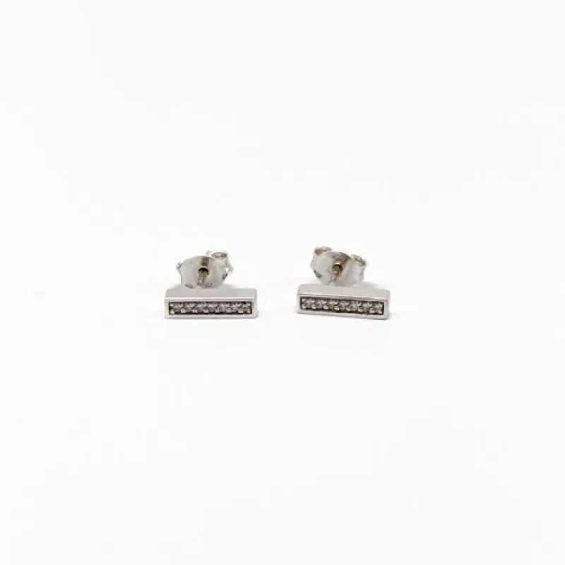 Discount Pamono Diamond Earrings in White Gold, Set of 2