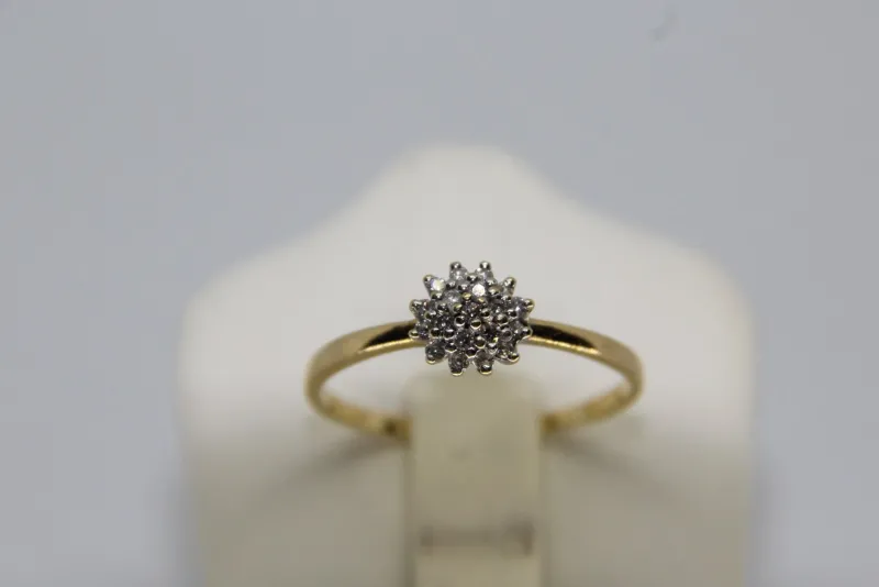 Pamono Diamond Gold Engagement Ring, 1970s> Rings