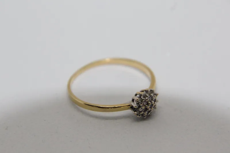 Pamono Diamond Gold Engagement Ring, 1970s> Rings