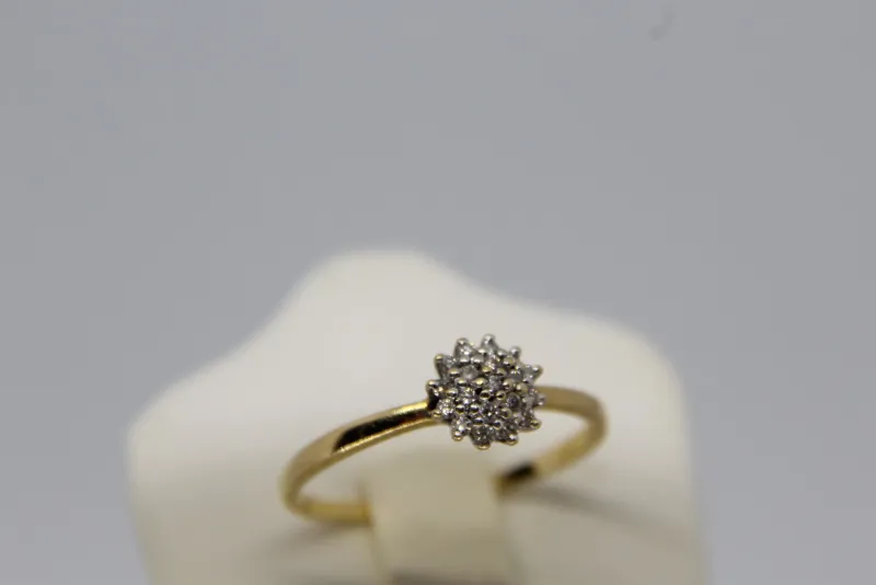 Pamono Diamond Gold Engagement Ring, 1970s> Rings