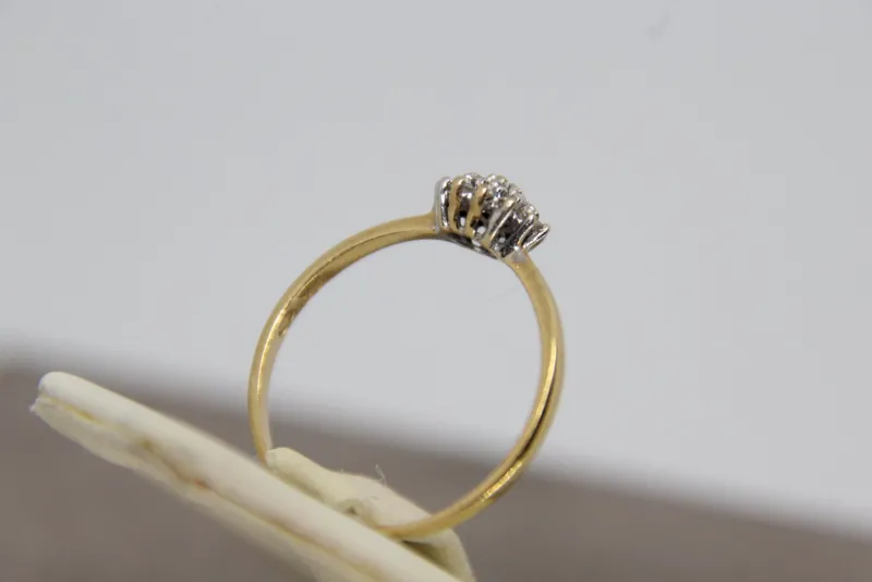 Pamono Diamond Gold Engagement Ring, 1970s> Rings