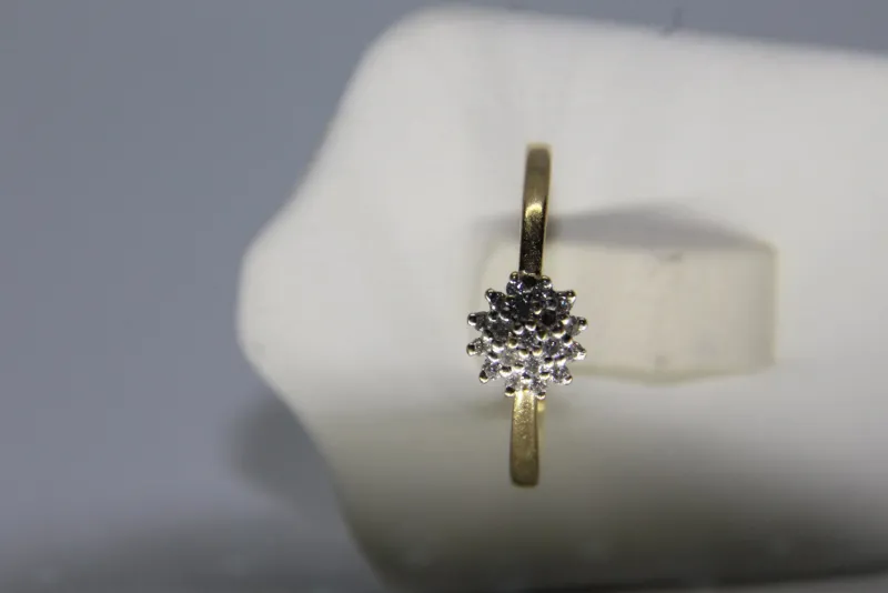 Pamono Diamond Gold Engagement Ring, 1970s> Rings