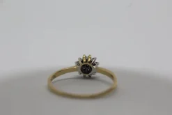 Pamono Diamond Gold Engagement Ring, 1970s><noscript><img width=