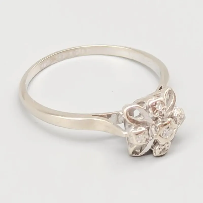 Clearance Pamono Diamond Ring in 14 Karat White Gold