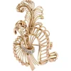 Pamono Diamonds 18 Karat Yellow Gold Knotted Ribbon Brooch, 1950s> Brooches