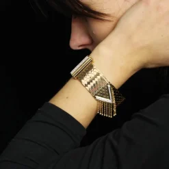Pamono Diamonds 18 Karat Yellow Gold Belt Bracelet, 1950s> Bracelets