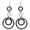 Pamono Diamonds, White Stones, Onyx, Rose Gold and Silver Dangle Earrings, Set of 2> Earrings