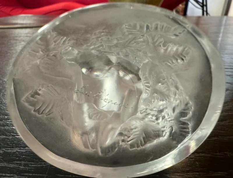 Pamono Diana and Pan the Faun Crystal Sculpture from Lalique France, 1960s> Art Deco