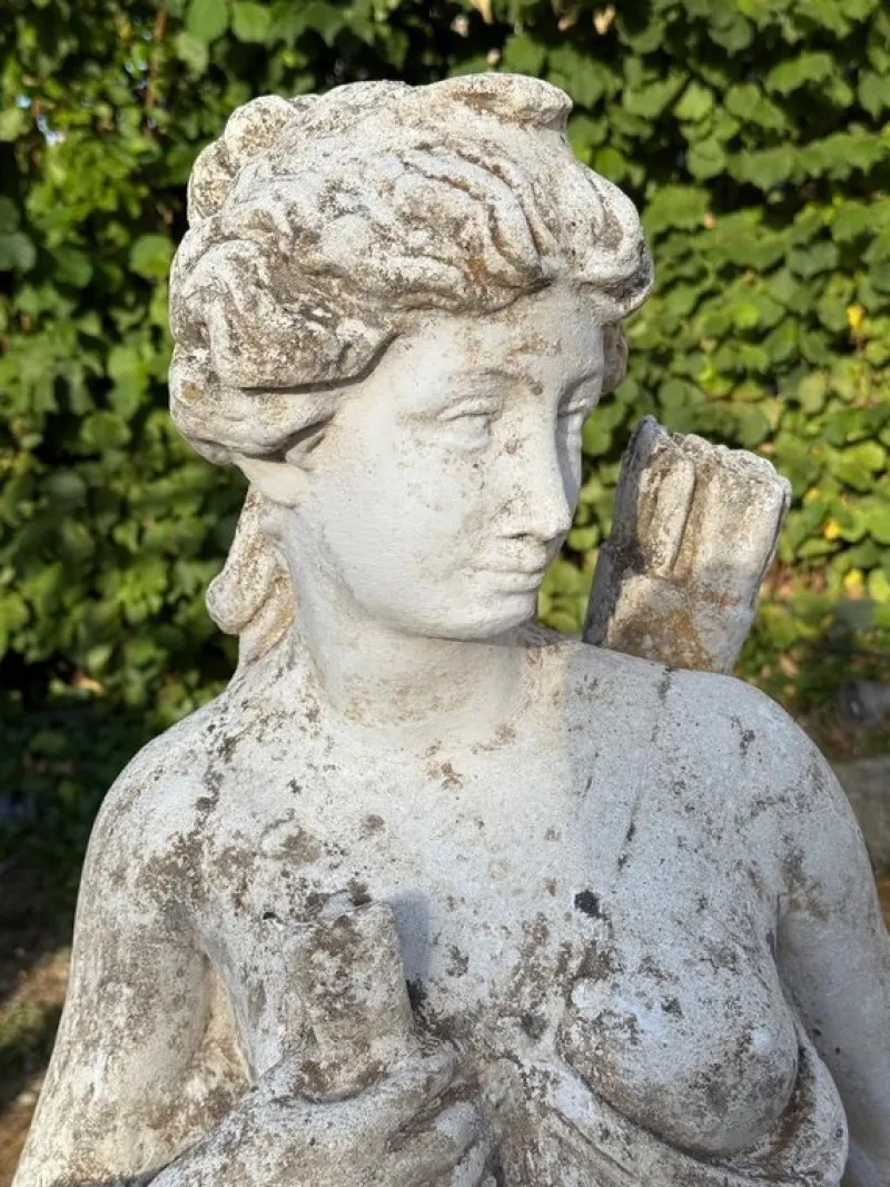 Pamono Diana the Huntress Sculpture in Reconstituted Stone, 1950> Garden Accessories