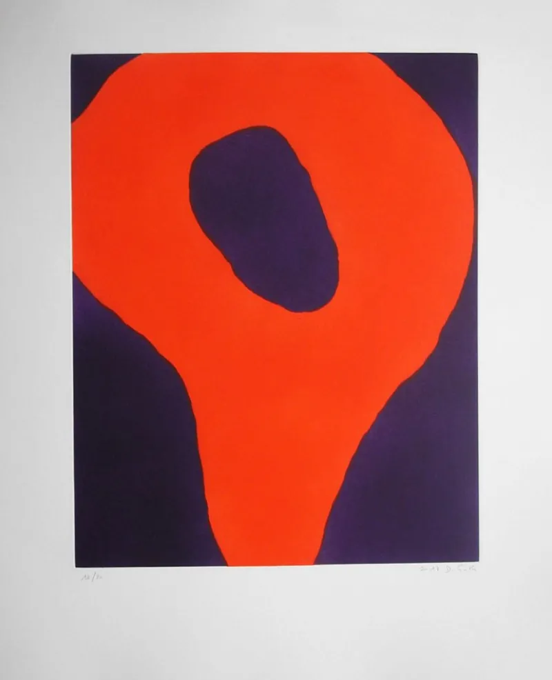 Outlet Pamono Didier Guth, Goutte Rouge, Original Aquatint