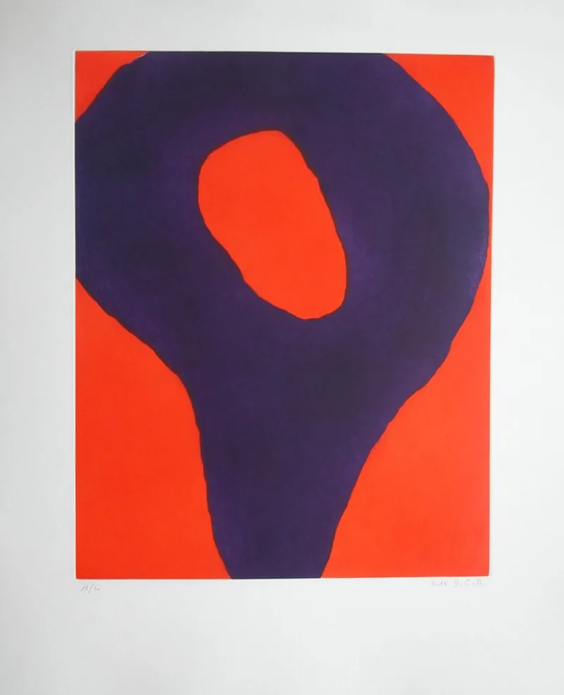 Outlet Pamono Didier Guth, Violet Drop, Original Aquatint