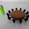 Clearance Pamono Digsmed Teak and Steel Candleholder, Denmark, 1960s