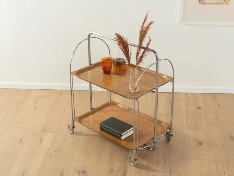 Pamono Dinett Serving Trolley from Bremshey, 1970s> Serving Bar Carts & Trolleys